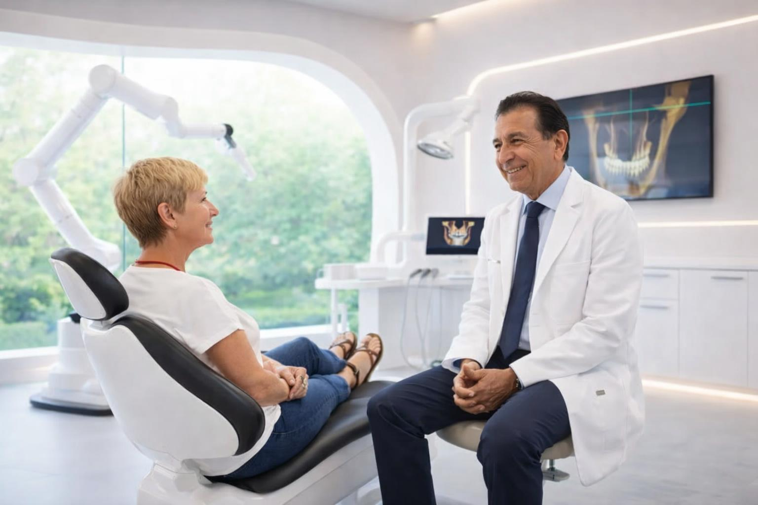 Dr. Thomas Gonzales consulting with patient at Teeth+Robots Arcadia